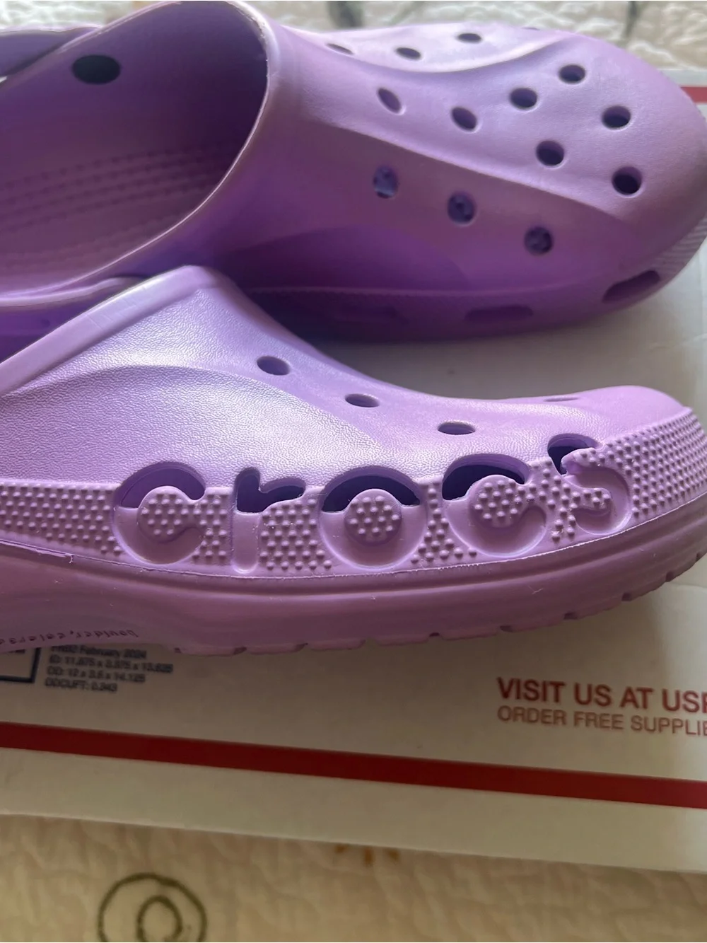 Crocs Mens Size 11 Lavender Classic Slingback Comfort Clog Sandals